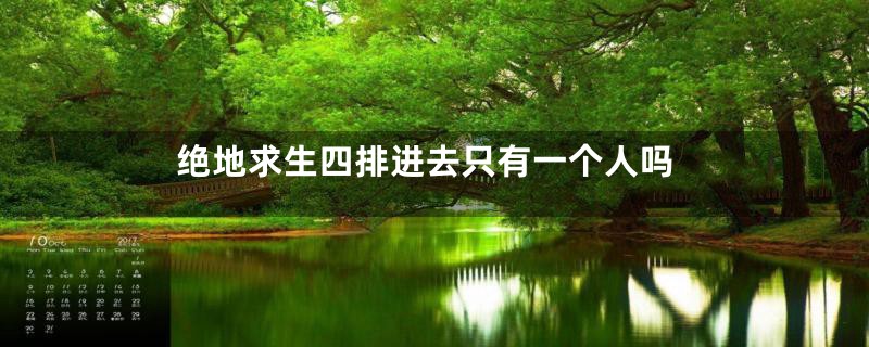 绝地求生四排进去只有一个人吗