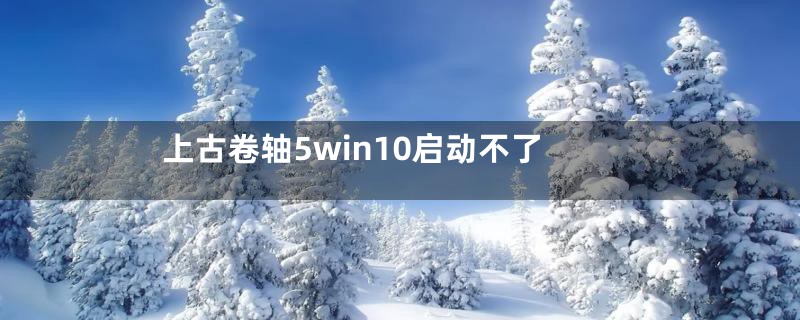 上古卷轴5win10启动不了