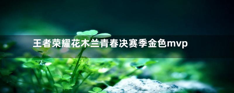 王者荣耀花木兰青春决赛季金色mvp