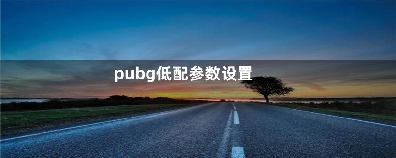 pubg低配参数设置