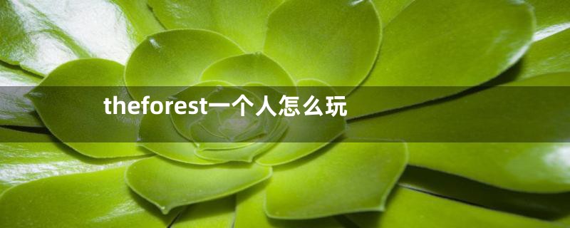 theforest一个人怎么玩