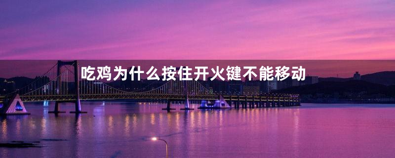 吃鸡为什么按住开火键不能移动