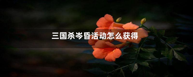 三国杀岑昏活动怎么获得