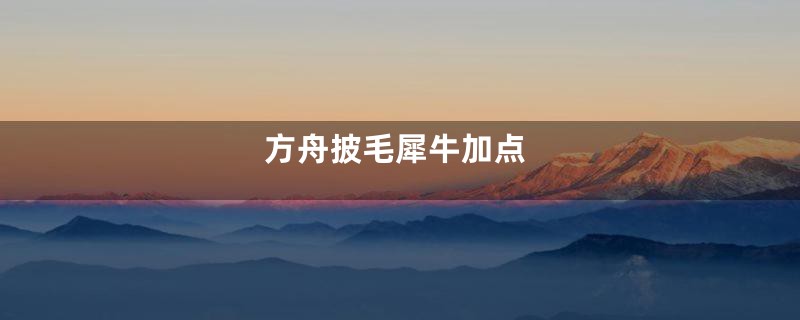 方舟披毛犀牛加点