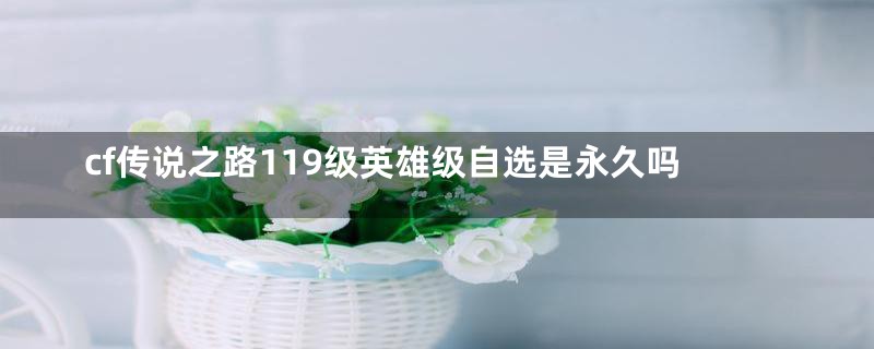 cf传说之路119级英雄级自选是永久吗