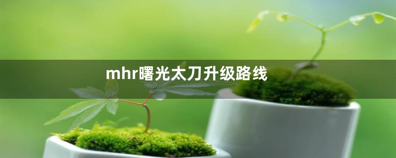 mhr曙光太刀升级路线