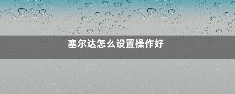 塞尔达怎么设置操作好