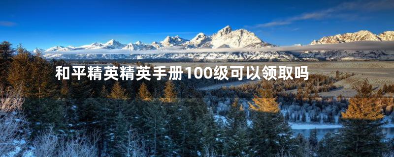 和平精英精英手册100级可以领取吗