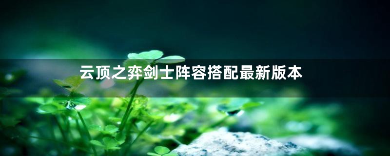 云顶之弈剑士阵容搭配最新版本