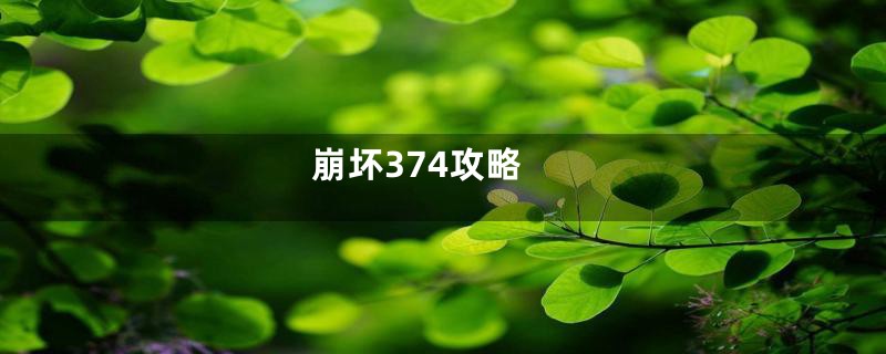 崩坏374攻略