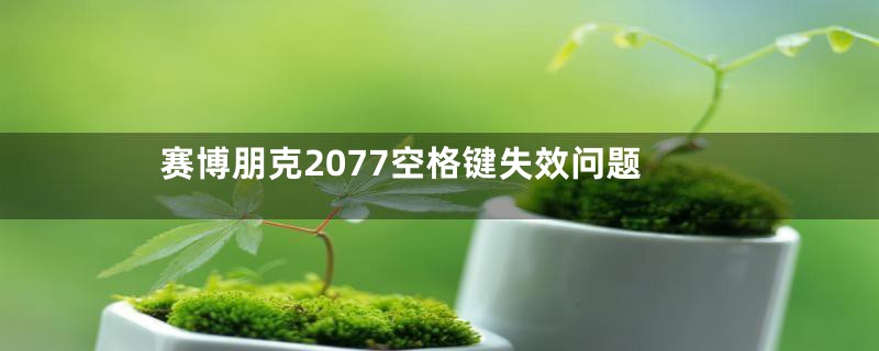 赛博朋克2077空格键失效问题