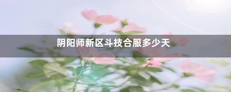 阴阳师新区斗技合服多少天