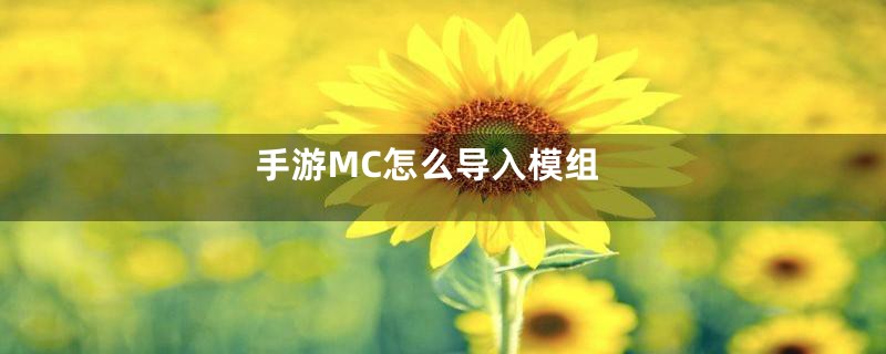 手游MC怎么导入模组