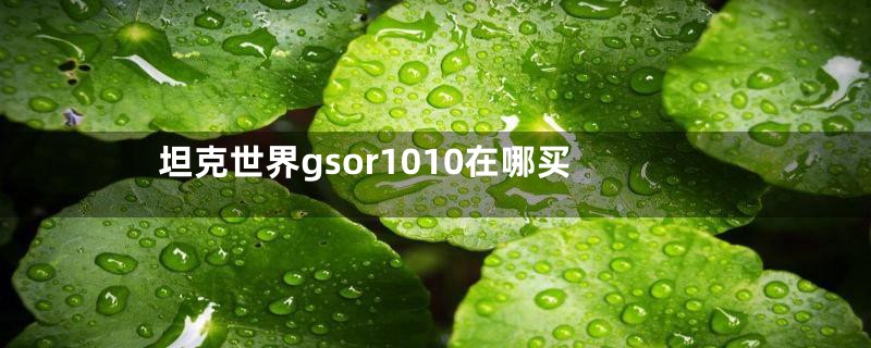 坦克世界gsor1010在哪买