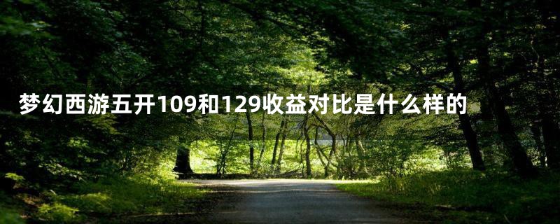 梦幻西游五开109和129收益对比是什么样的