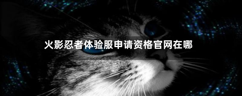 火影忍者体验服申请资格官网在哪