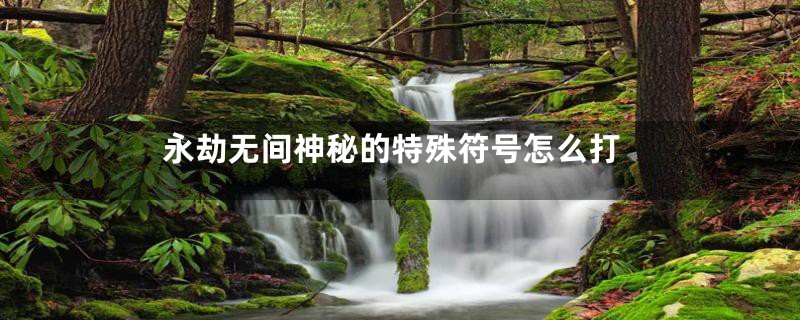 永劫无间神秘的特殊符号怎么打