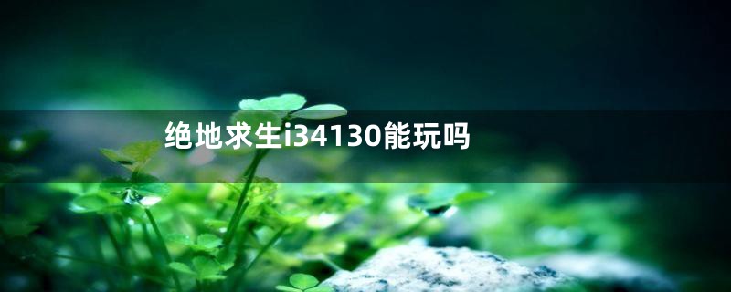 绝地求生i34130能玩吗