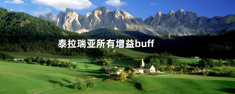 泰拉瑞亚所有增益buff