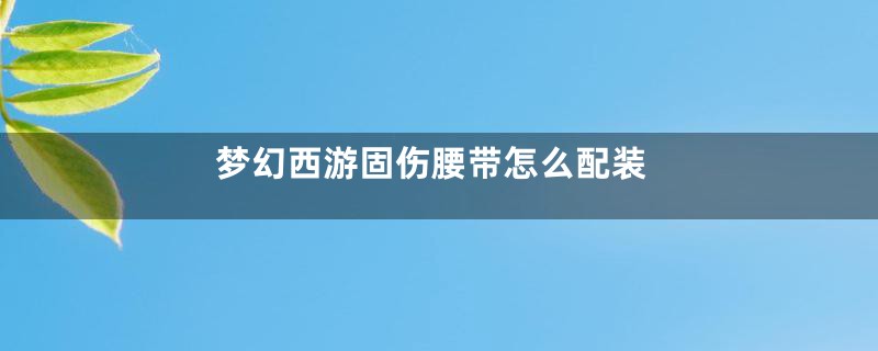 梦幻西游固伤腰带怎么配装