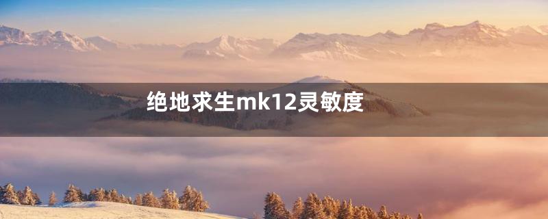 绝地求生mk12灵敏度