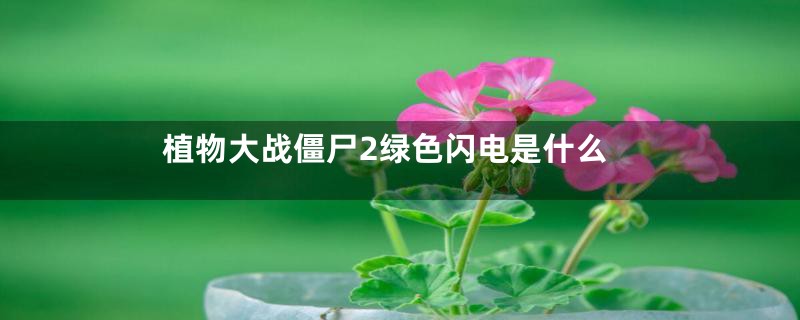 植物大战僵尸2绿色闪电是什么