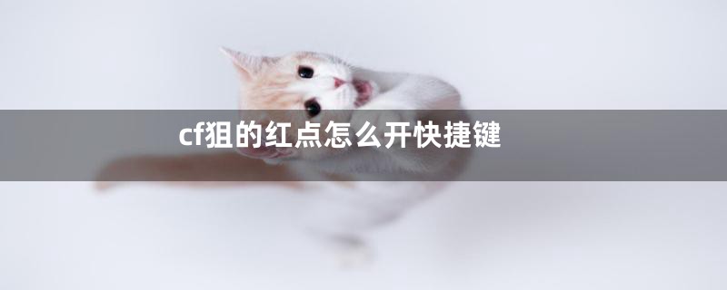 cf狙的红点怎么开快捷键