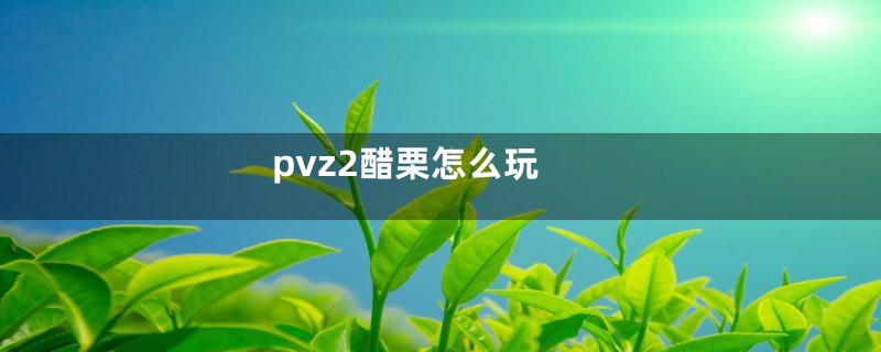 pvz2醋栗怎么玩