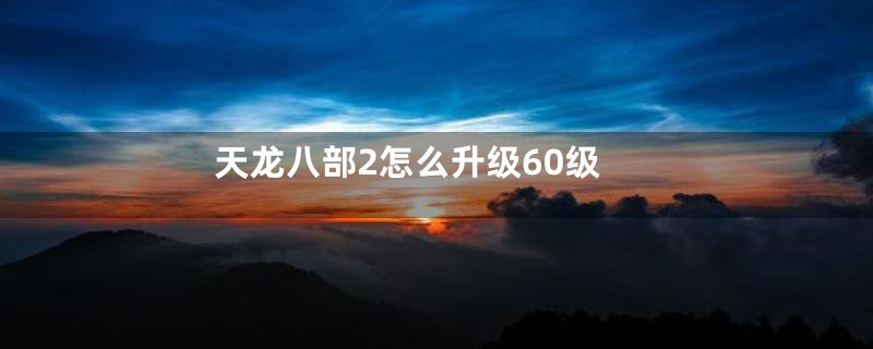 天龙八部2怎么升级60级