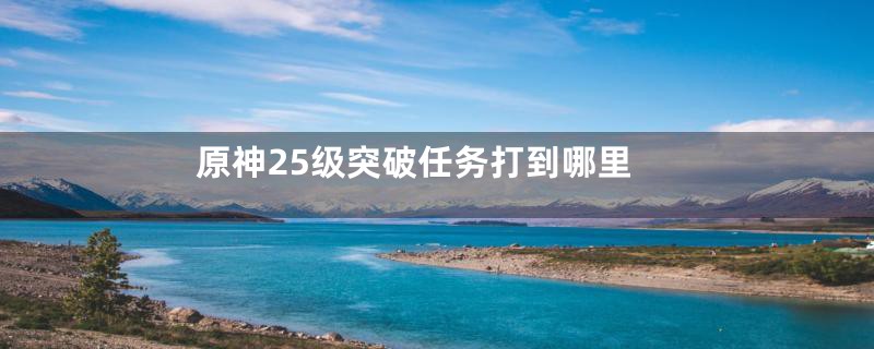 原神25级突破任务打到哪里