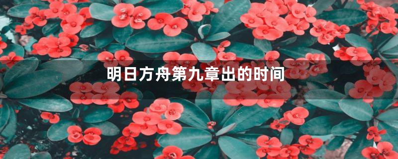 明日方舟第九章出的时间