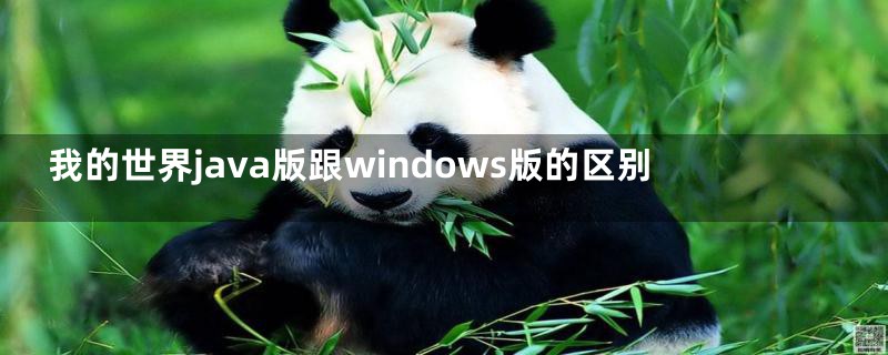 我的世界java版跟windows版的区别