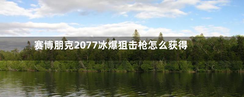 赛博朋克2077冰爆狙击枪怎么获得