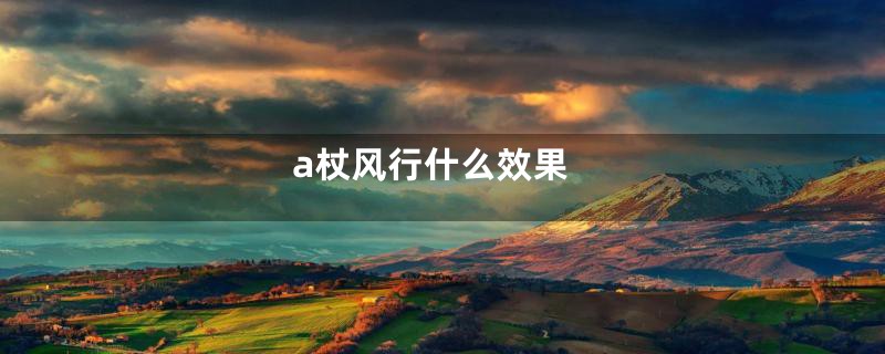 a杖风行什么效果