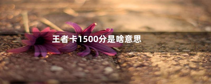 王者卡1500分是啥意思