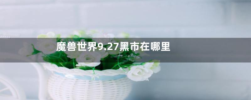 魔兽世界9.27黑市在哪里