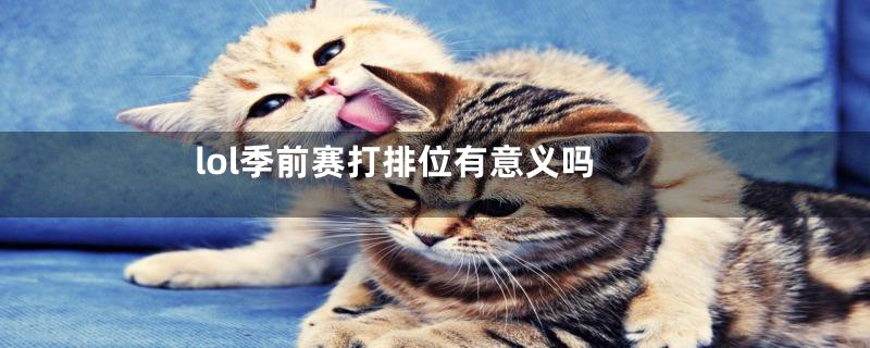 lol季前赛打排位有意义吗