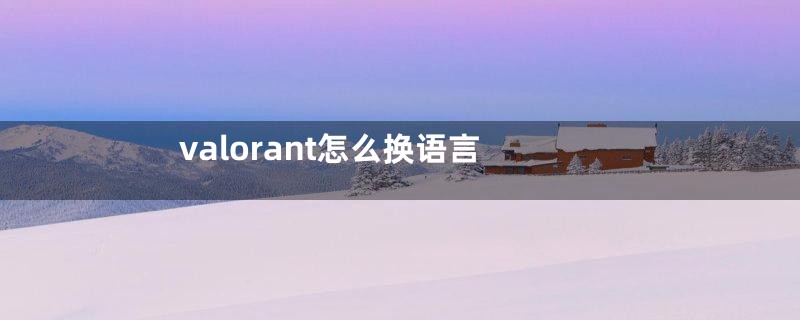 valorant怎么换语言