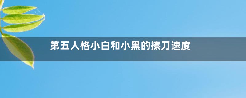 第五人格小白和小黑的擦刀速度