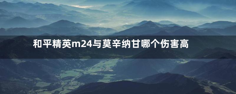 和平精英m24与莫辛纳甘哪个伤害高