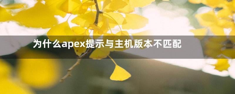 为什么apex提示与主机版本不匹配