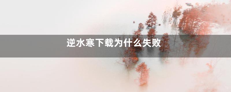 逆水寒下载为什么失败