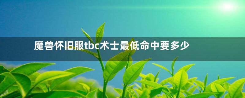 魔兽怀旧服tbc术士最低命中要多少