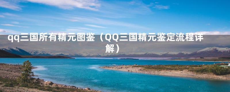 qq三国所有精元图鉴（QQ三国精元鉴定流程详解）