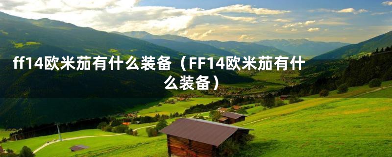 ff14欧米茄有什么装备（FF14欧米茄有什么装备）