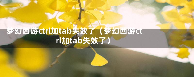 梦幻西游ctrl加tab失效了（梦幻西游ctrl加tab失效了）