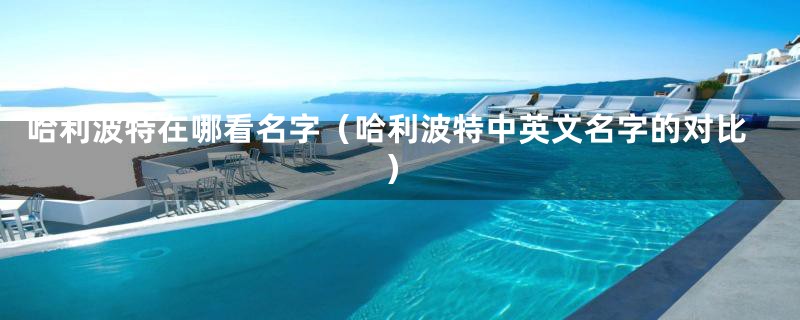 哈利波特在哪看名字（哈利波特中英文名字的对比）