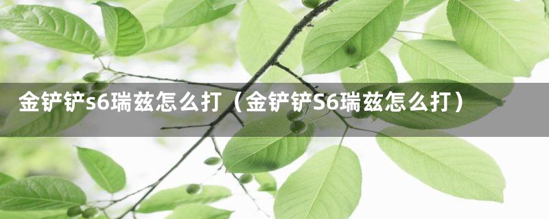 金铲铲s6瑞兹怎么打（金铲铲S6瑞兹怎么打）