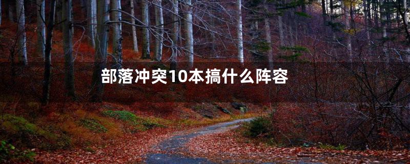 部落冲突10本搞什么阵容