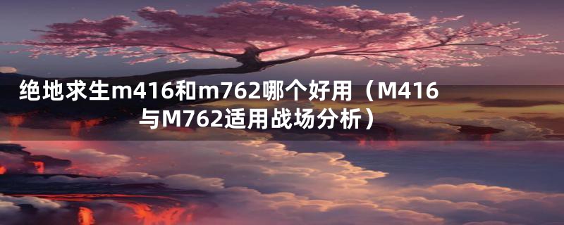 绝地求生m416和m762哪个好用（M416与M762适用战场分析）